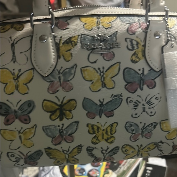 NWT Coach Stylish Butterfly Print Handbag with Wallet - Picture 11 of 11